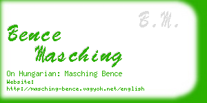 bence masching business card
